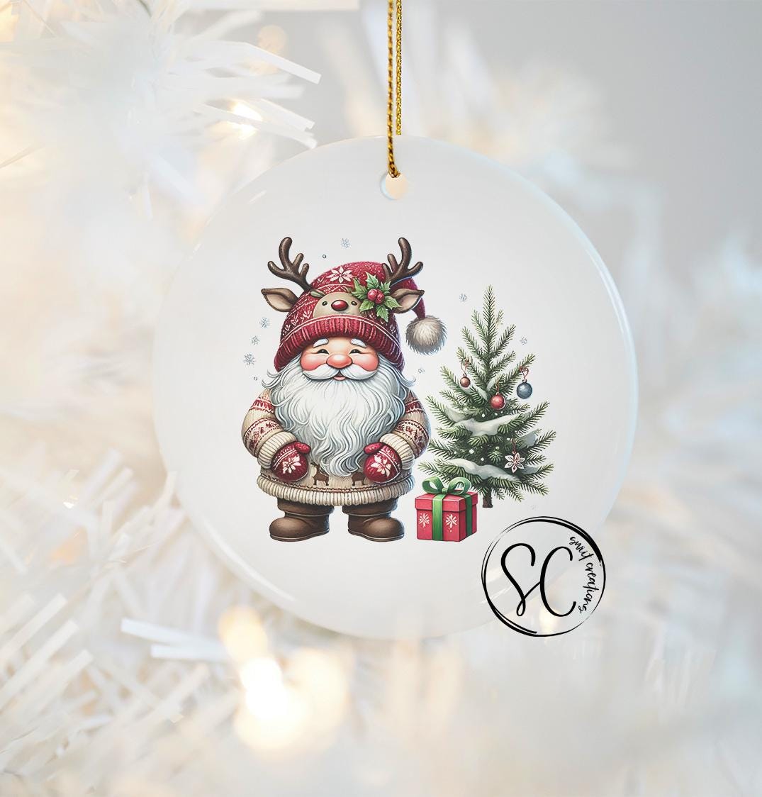 Santa Christmas UV DTF Ornament Transfer O-1115UV