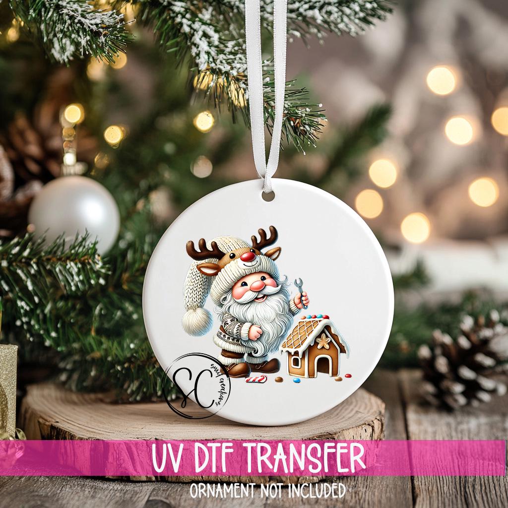 Santa Christmas UV DTF Ornament Transfer O-1116UV