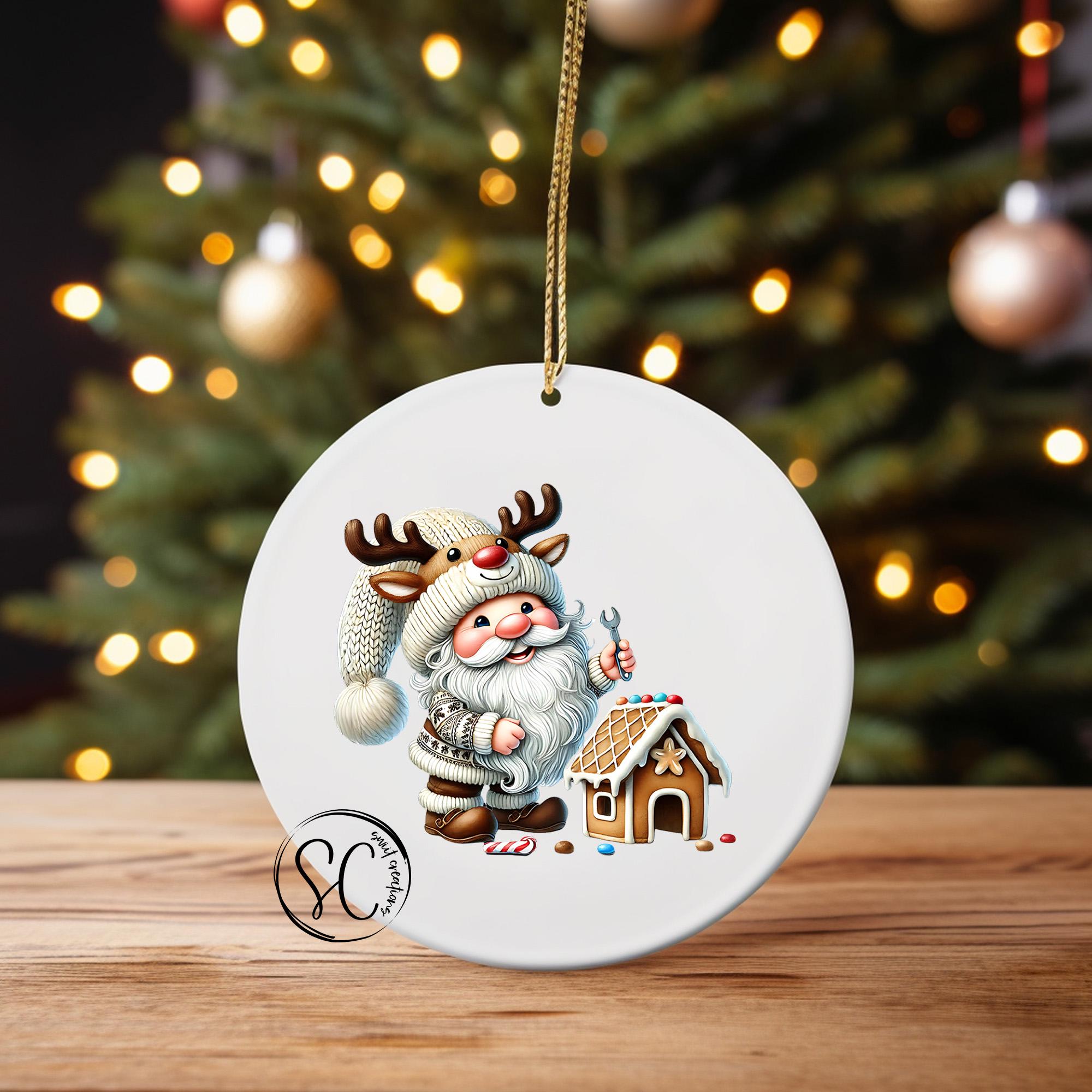 Santa Christmas UV DTF Ornament Transfer O-1116UV