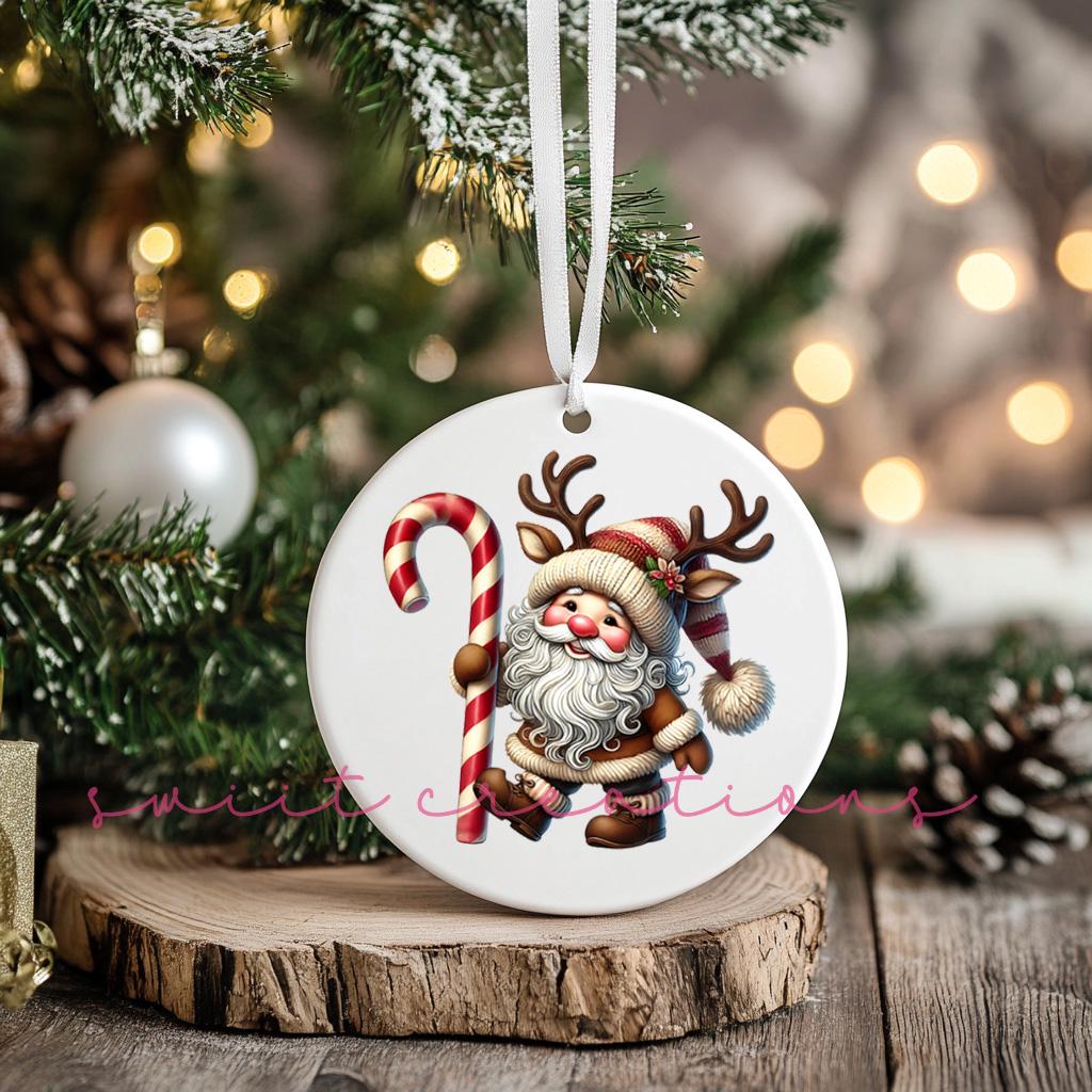 Santa Christmas UV DTF Ornament Transfer O-1117UV