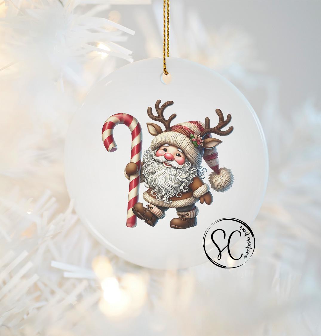 Santa Christmas UV DTF Ornament Transfer O-1117UV