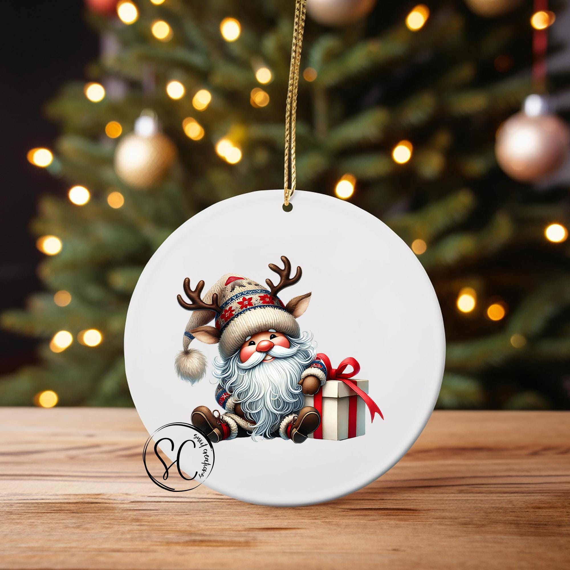 Santa Christmas UV DTF Ornament Transfer O-1118UV
