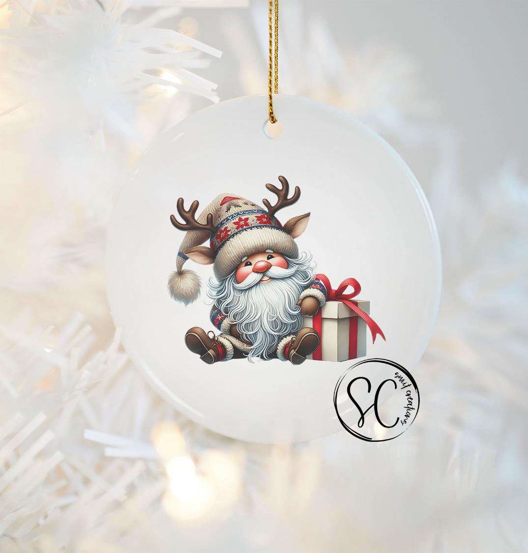 Santa Christmas UV DTF Ornament Transfer O-1118UV