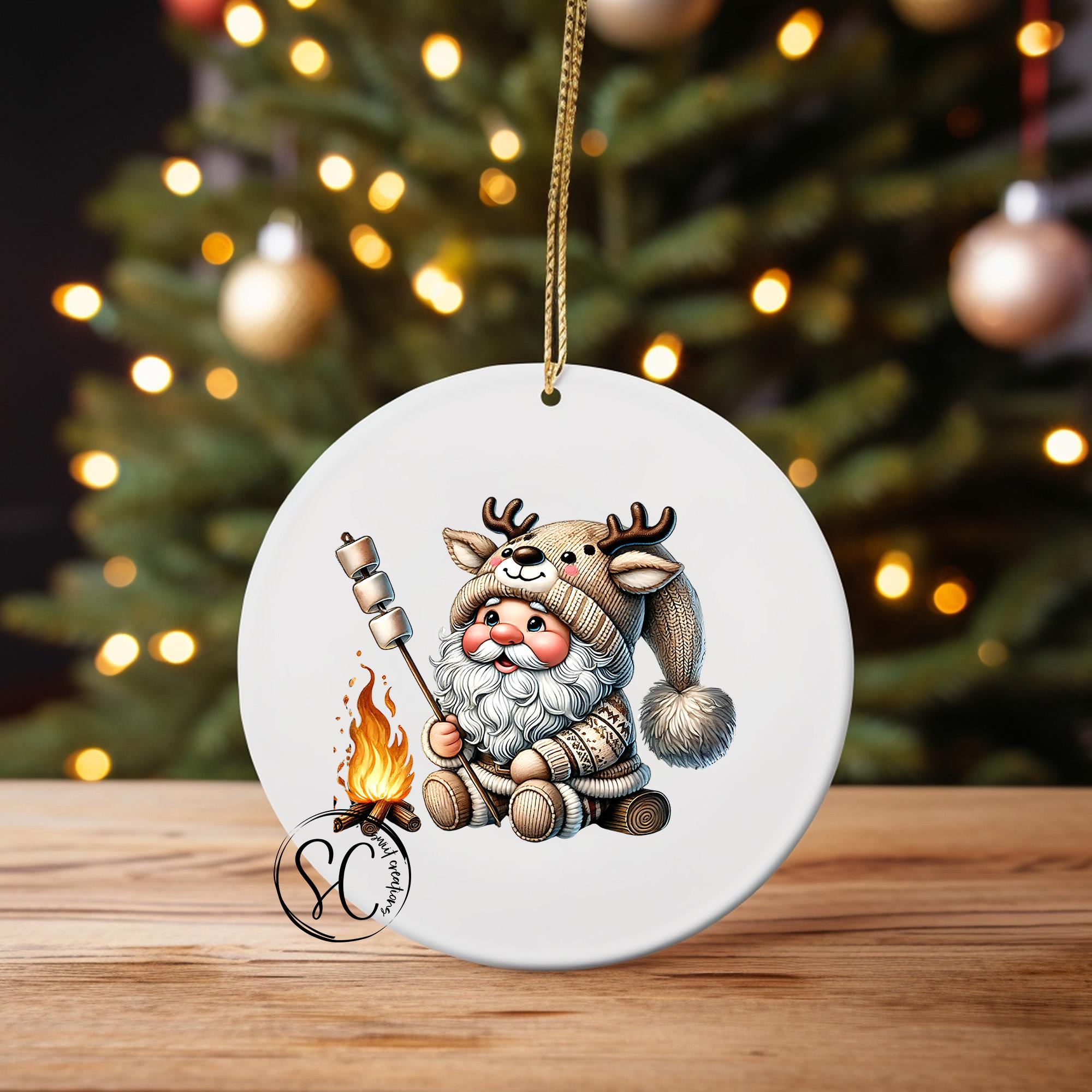 Santa Christmas UV DTF Ornament Transfer O-1119UV