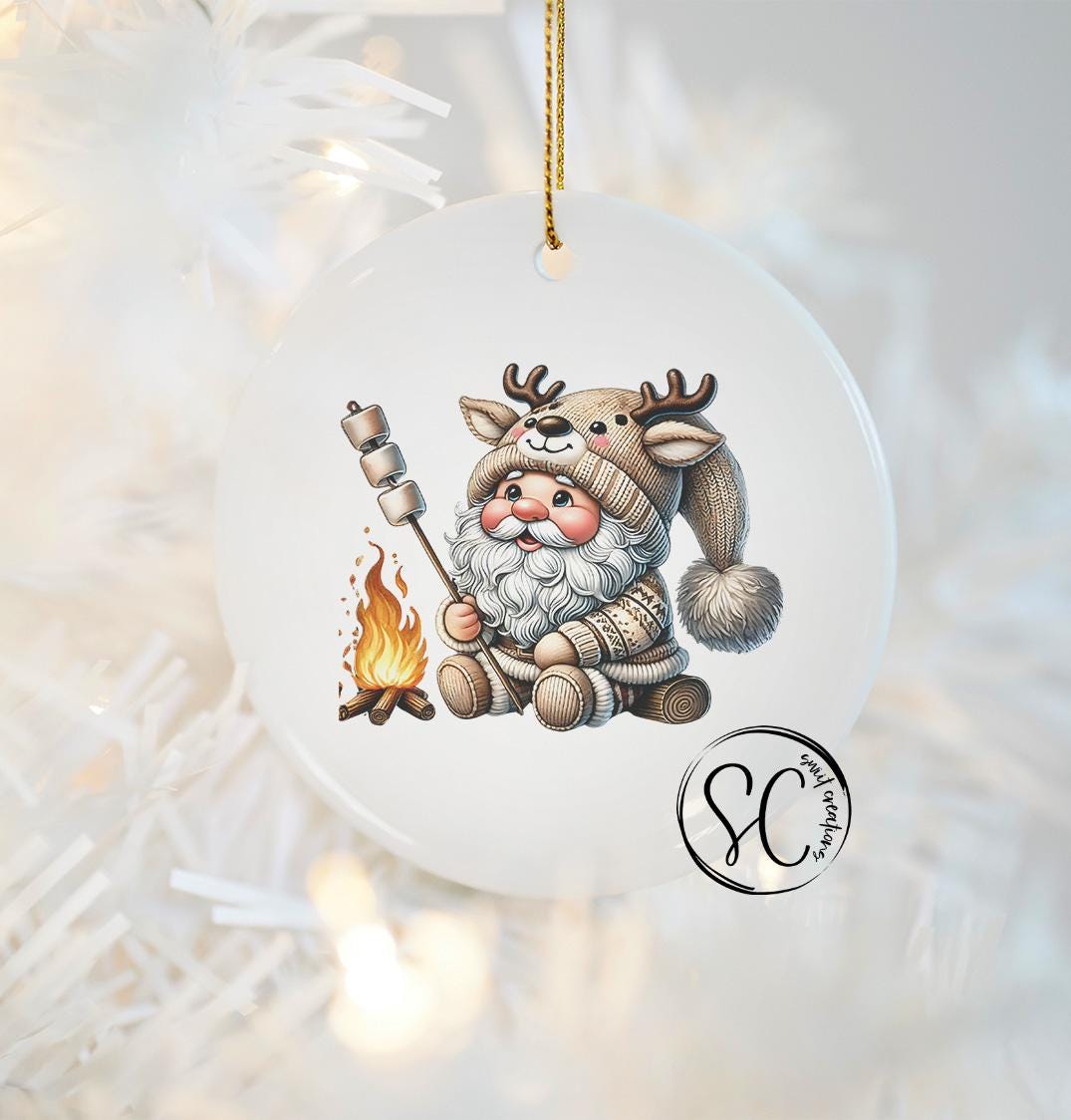 Santa Christmas UV DTF Ornament Transfer O-1119UV