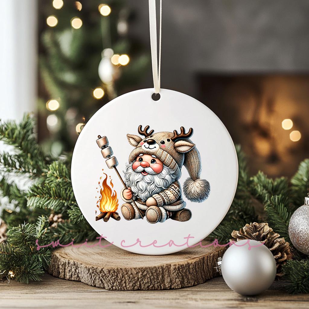 Santa Christmas UV DTF Ornament Transfer O-1119UV
