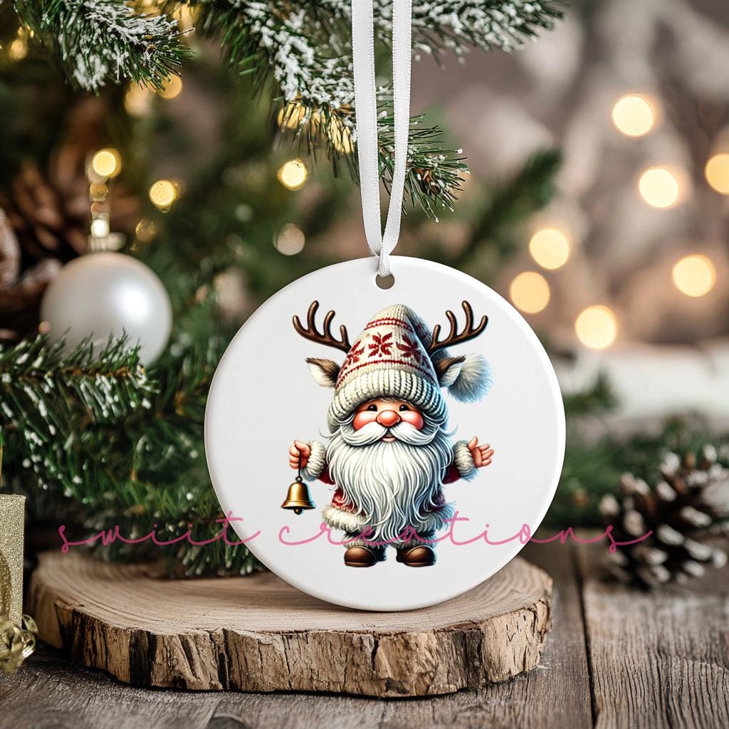 Santa Christmas UV DTF Ornament Transfer O-1122UV