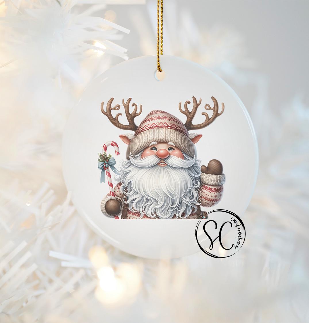 Santa Christmas UV DTF Ornament Transfer O-1123UV