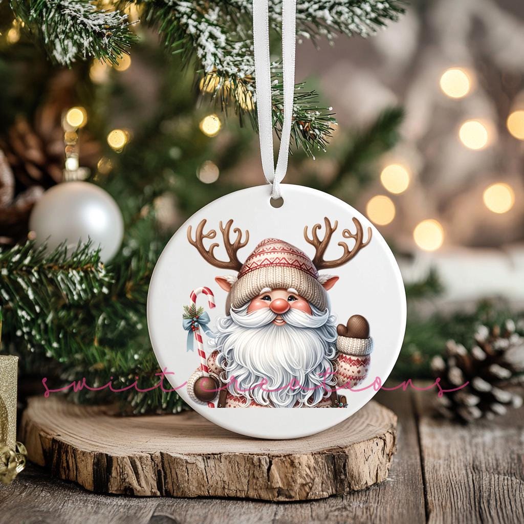 Santa Christmas UV DTF Ornament Transfer O-1123UV
