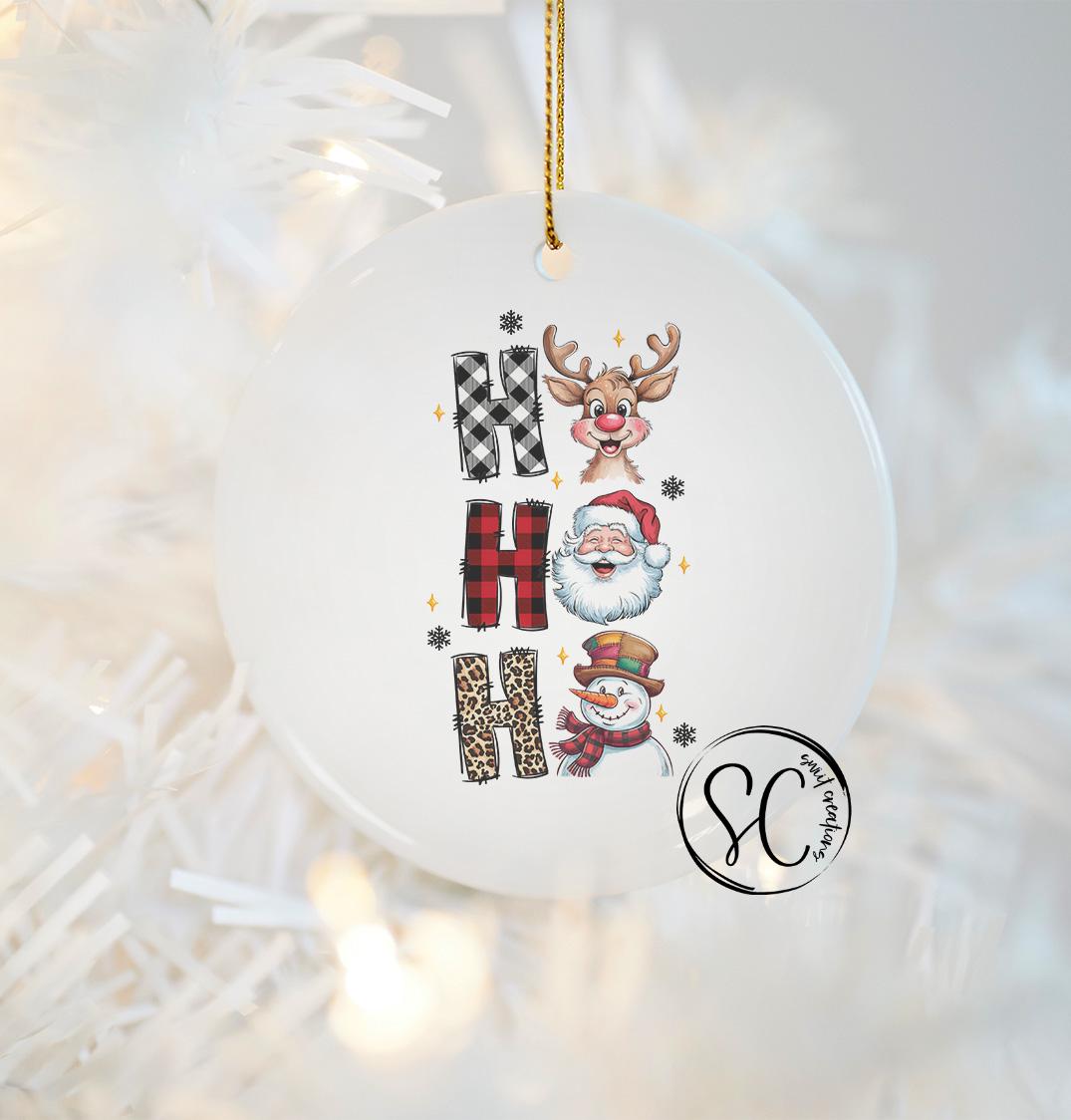 Merry Christmas UV Dtf Transfer for Ornament | Ho Ho Ho O-1204UV
