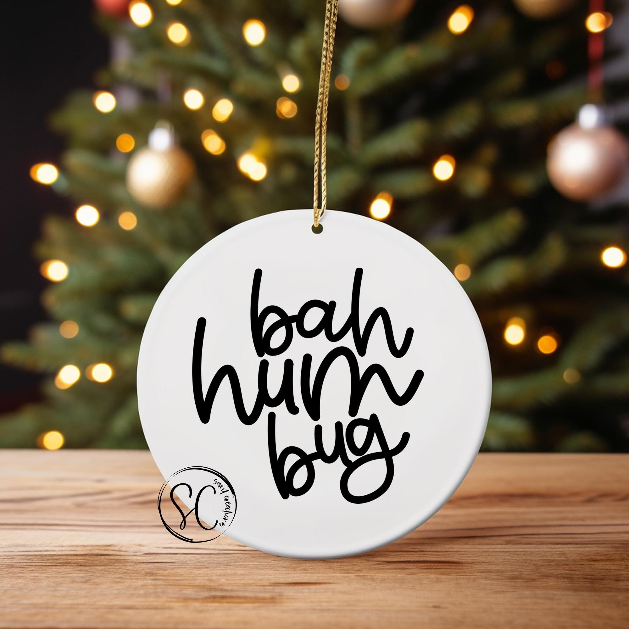 Bah Hum Bu Christmas UV DTF Ornament Transfer OO-009UV