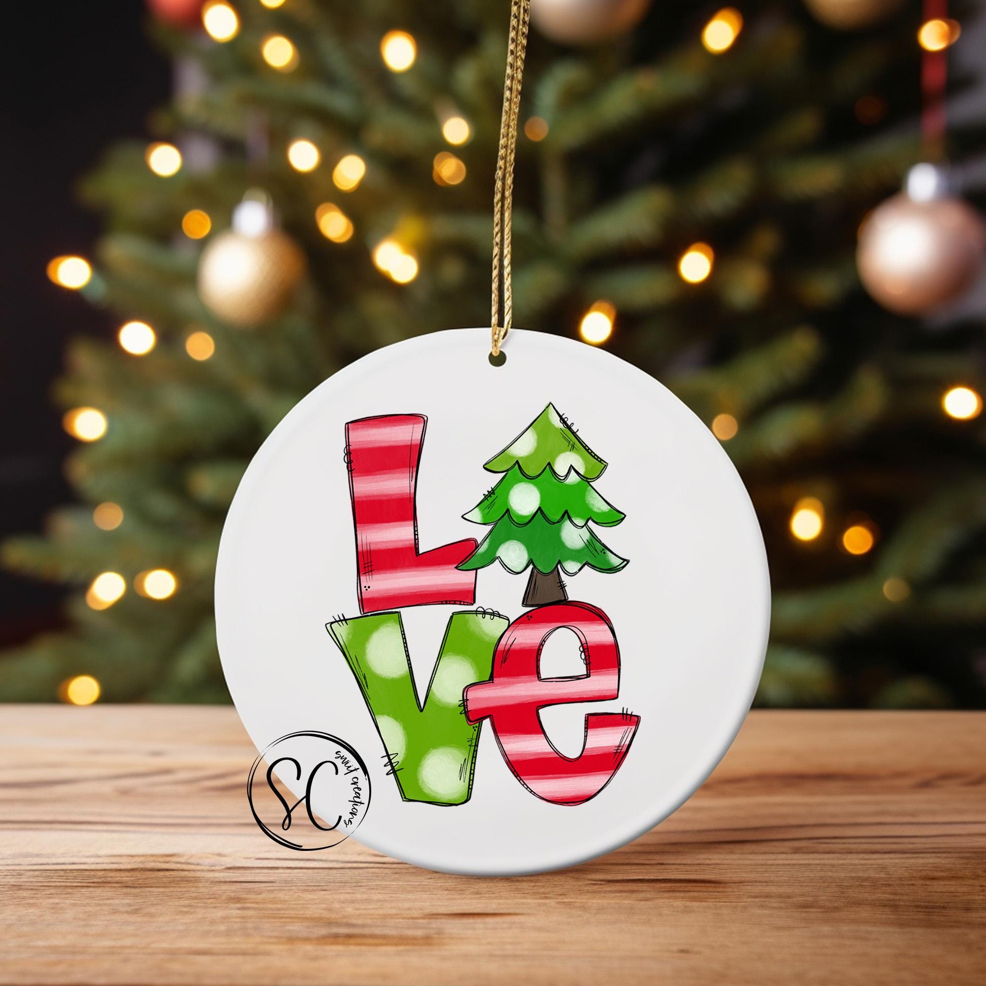 Love Christmas UV DTF Transfer for Ornament O-016UV