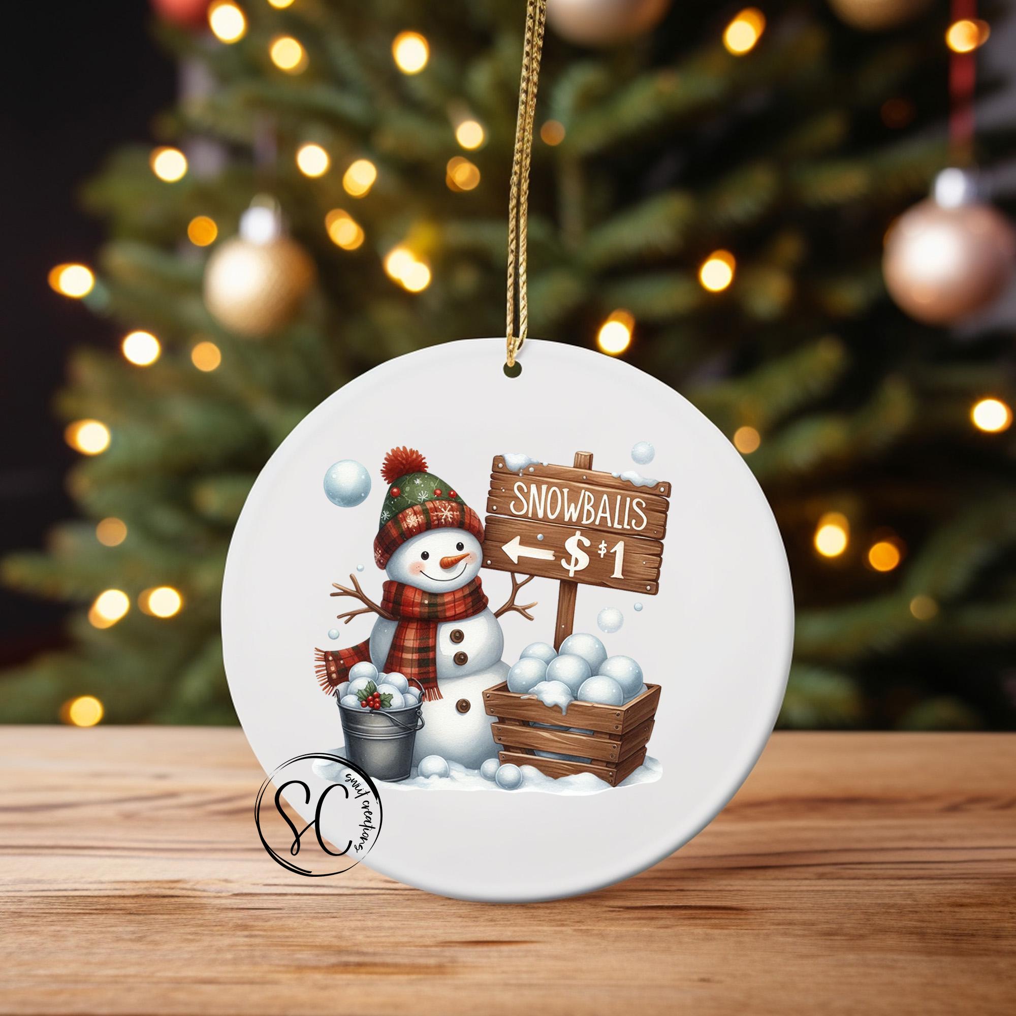 Snowman UV DTF Ornament Transfer O-1194UV