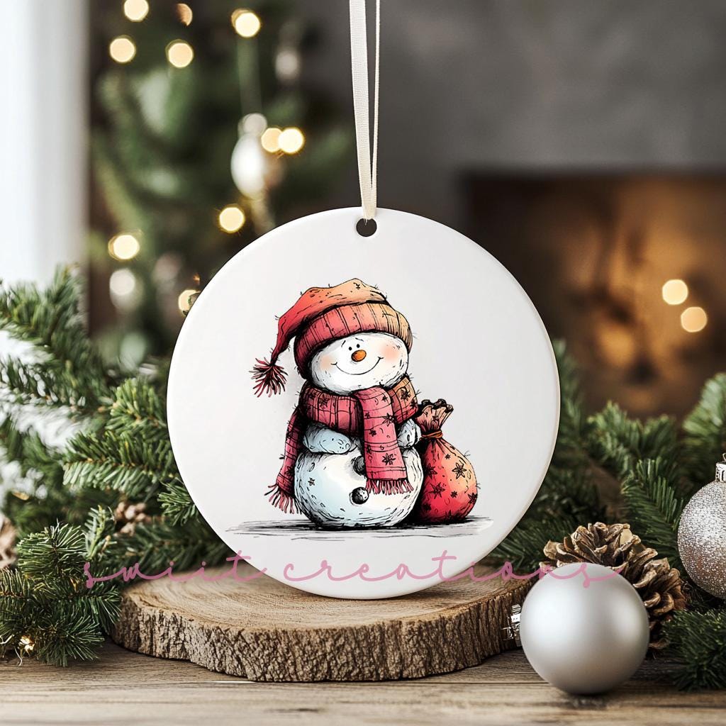 Snowman Christmas UV DTF Transfer for Ornament O-1277UV