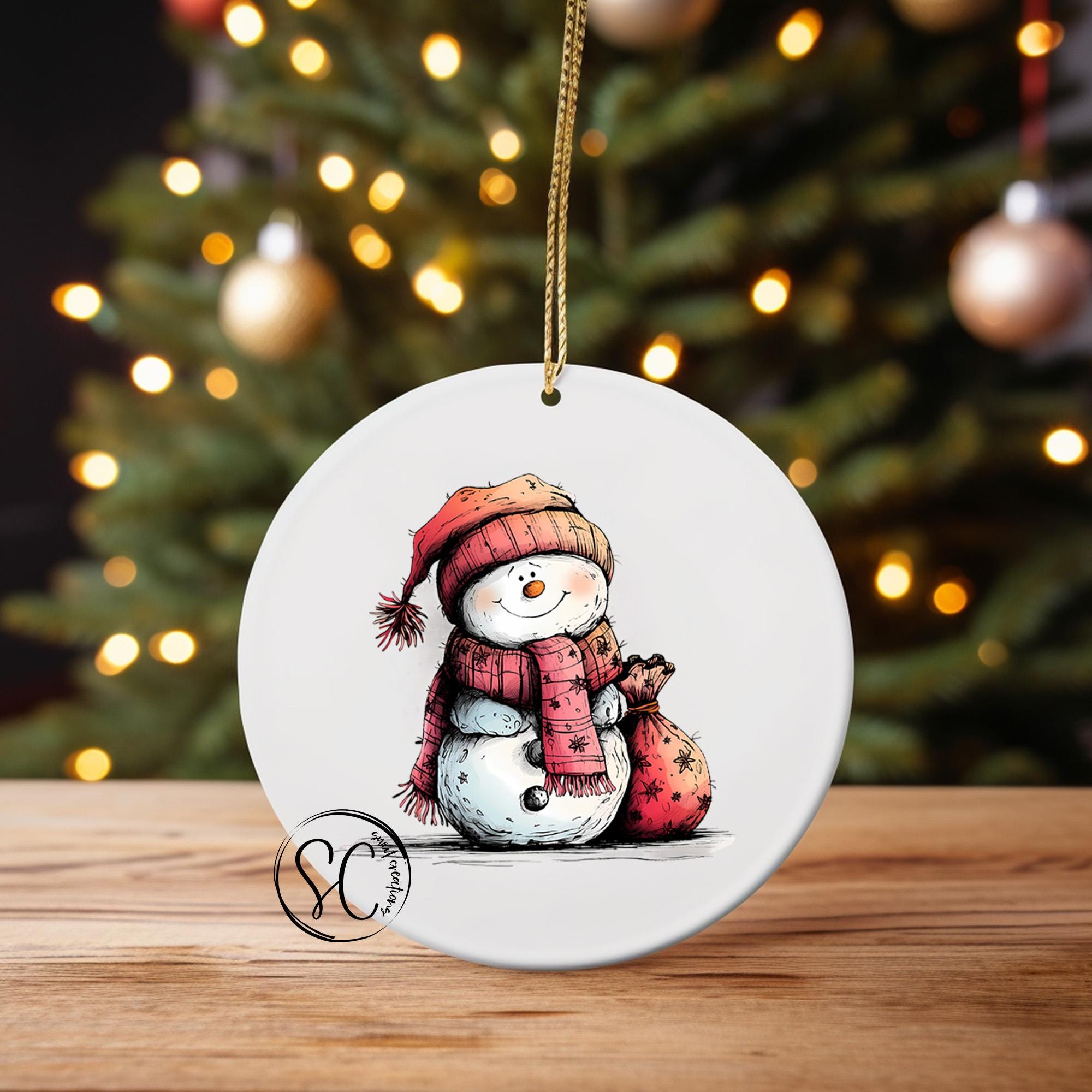 Snowman Christmas UV DTF Transfer for Ornament O-1277UV