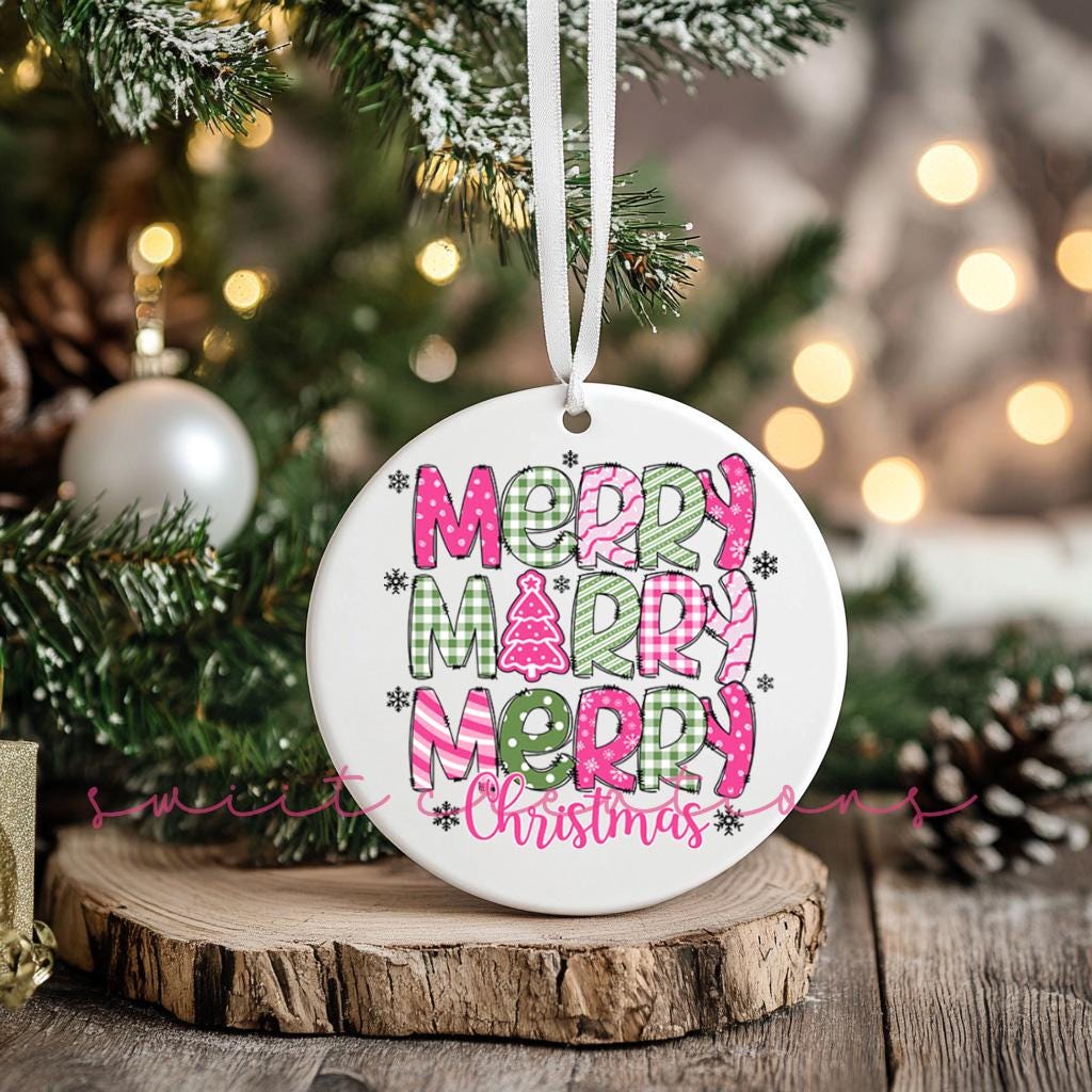 Merry Christmas UV DTF Transfer for Ornament O-1214UV