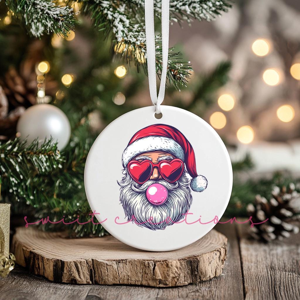 Retro Santa Christmas UV DTF Transfer for Ornament O-1147UV