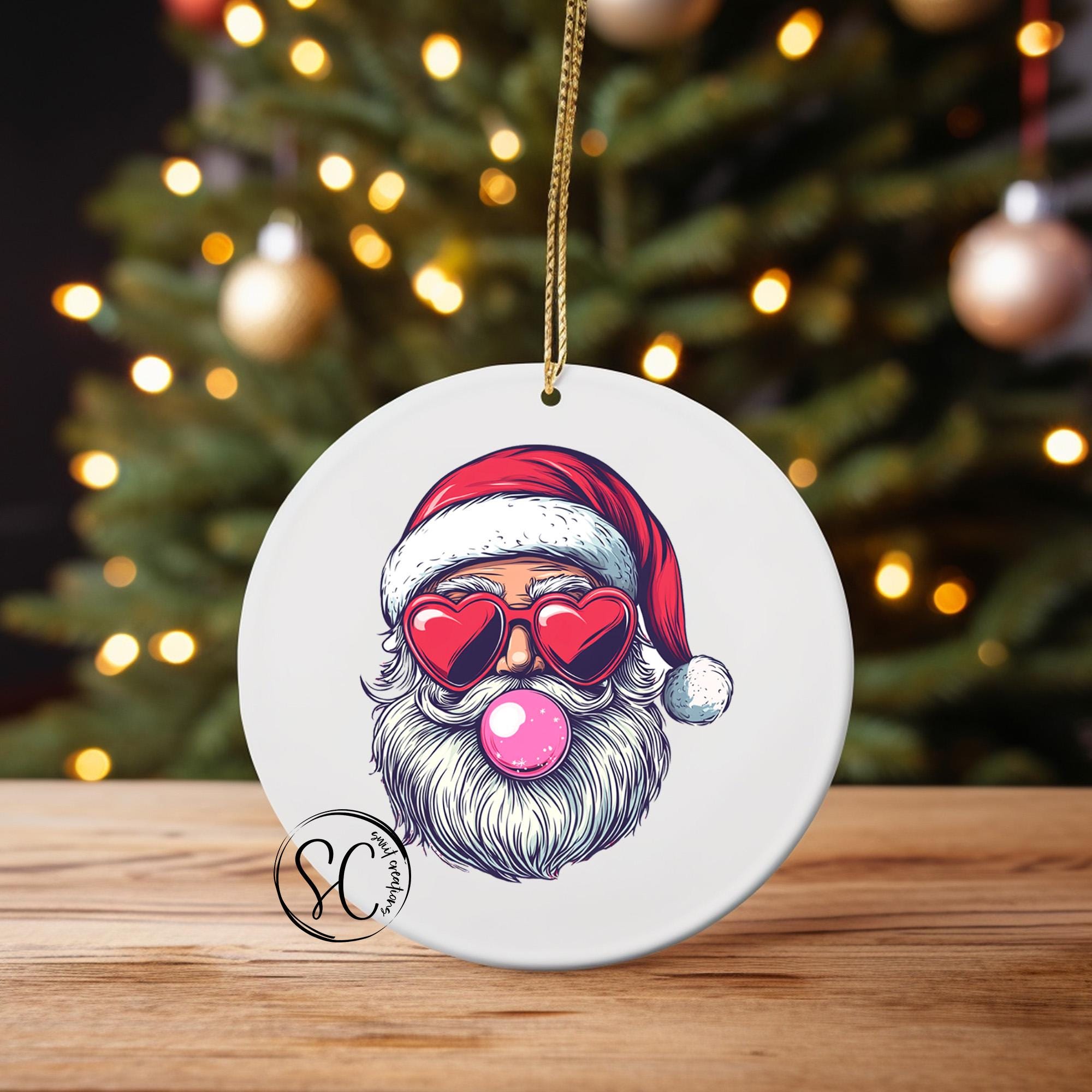 Retro Santa Christmas UV DTF Transfer for Ornament O-1147UV