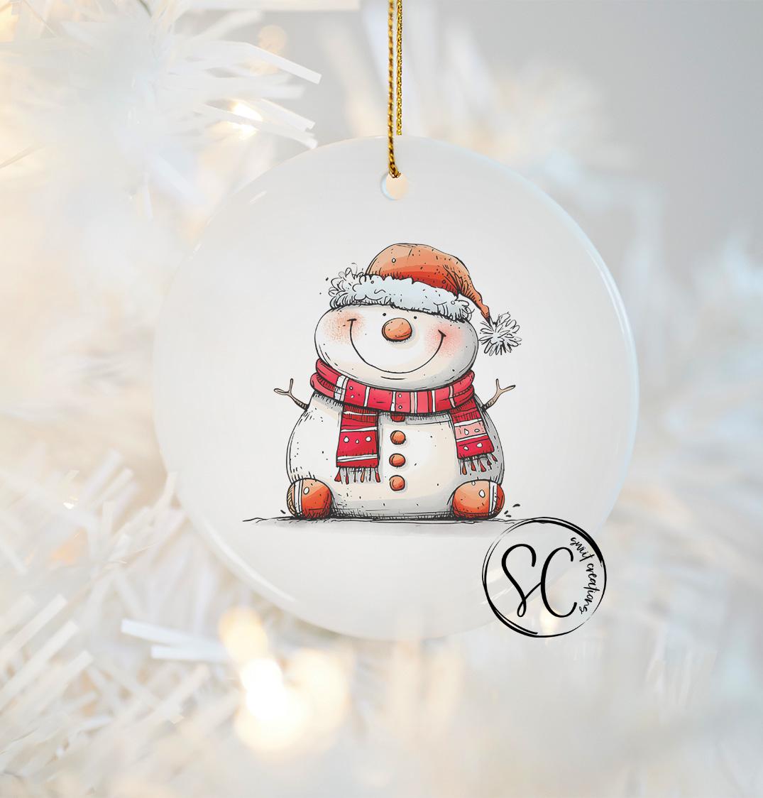 Snowman Christmas UV DTF Transfer for Ornament O-1274UV