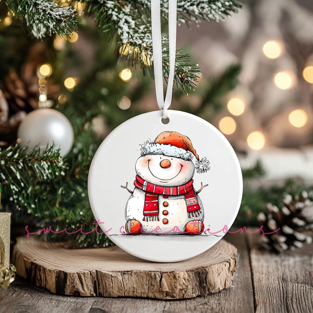 Snowman Christmas UV DTF Transfer for Ornament O-1274UV