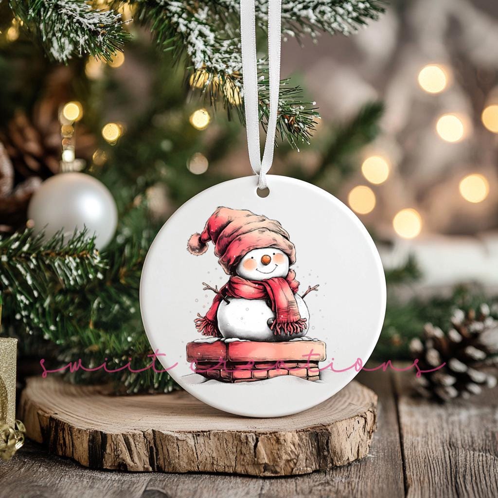 Snowman Christmas UV DTF Transfer for Ornament O-1280UV