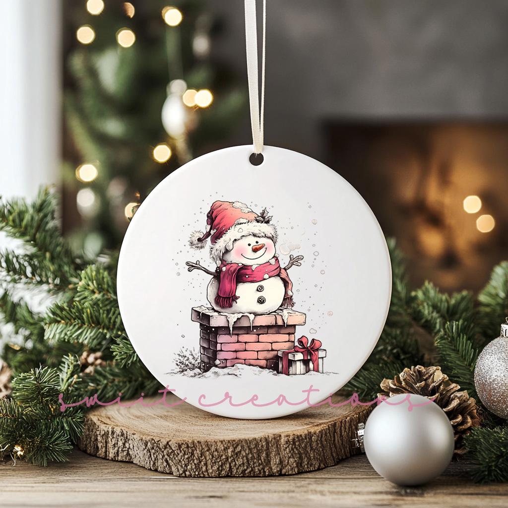 Snowman UV DTF Transfer for Ornament O-1281UV