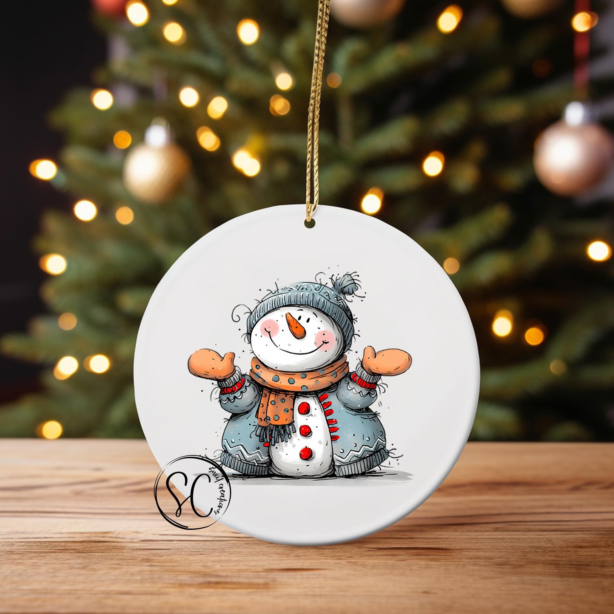 Snowman Christmas UV DTF Transfer for Ornament O-1282UV