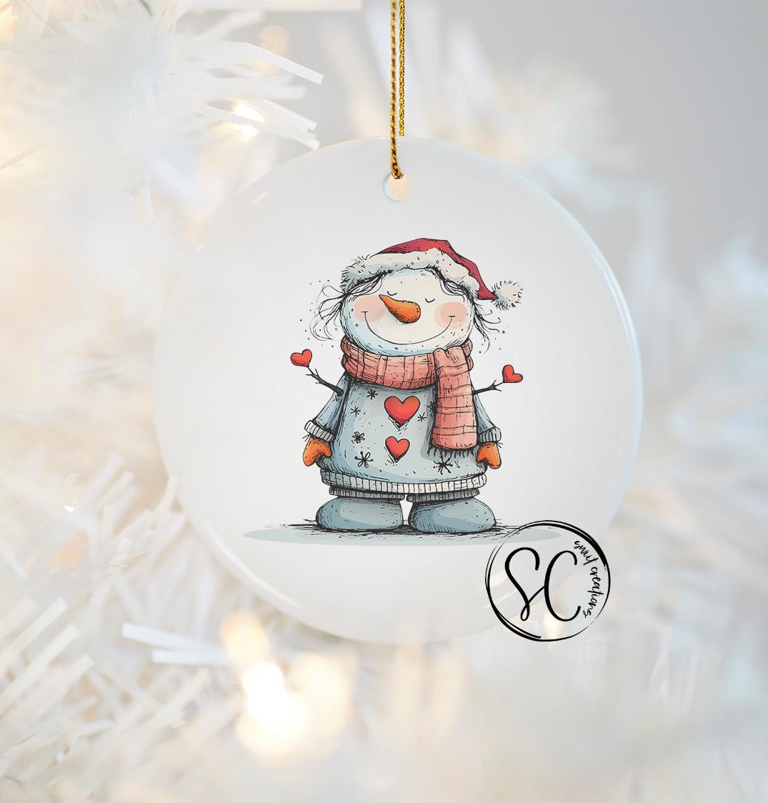 Snowman UV DTF Transfer for Ornament O-1283UV