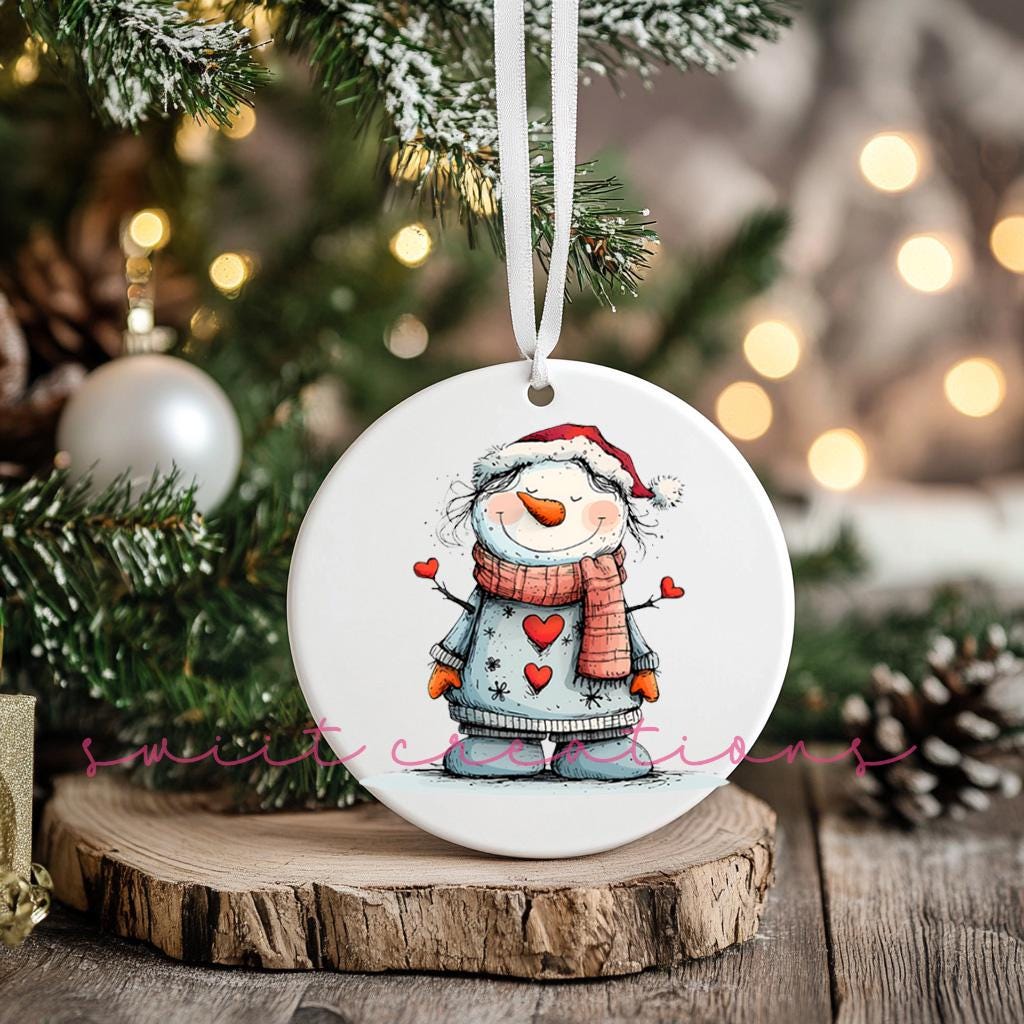 Snowman UV DTF Transfer for Ornament O-1283UV