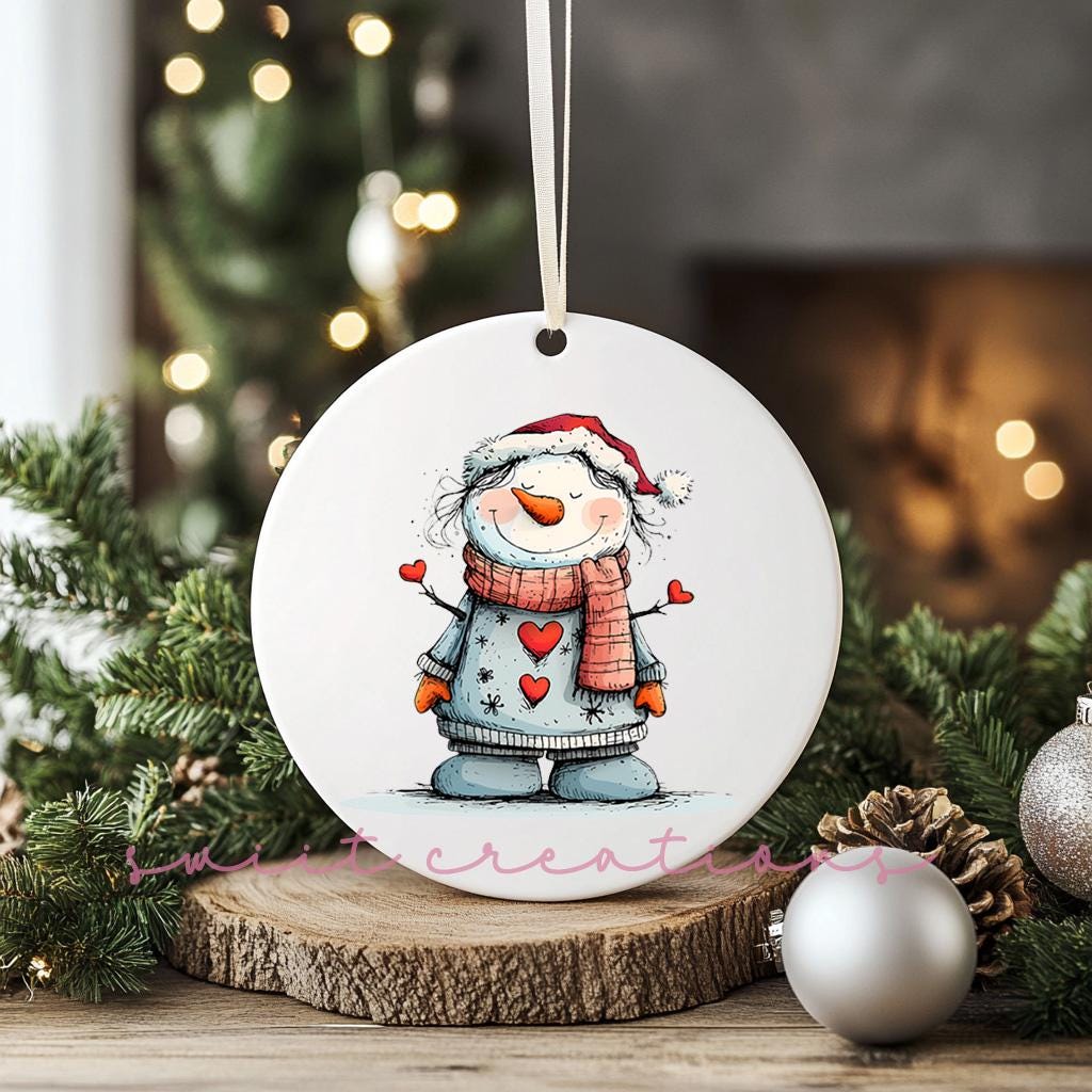 Snowman UV DTF Transfer for Ornament O-1283UV