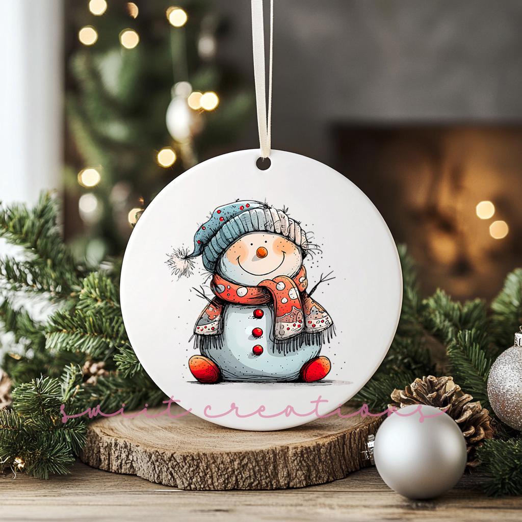 Snowman UV DTF Transfer for Ornament O-1285UV