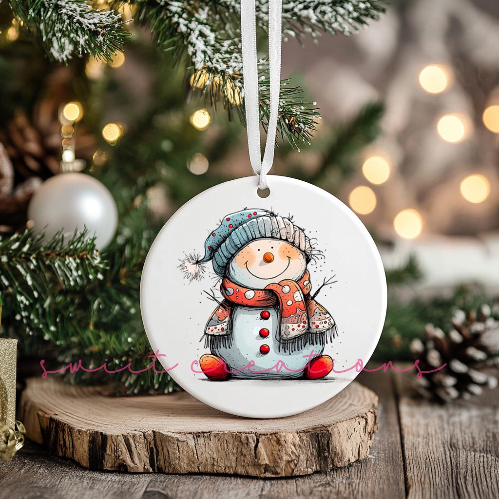 Snowman UV DTF Transfer for Ornament O-1285UV