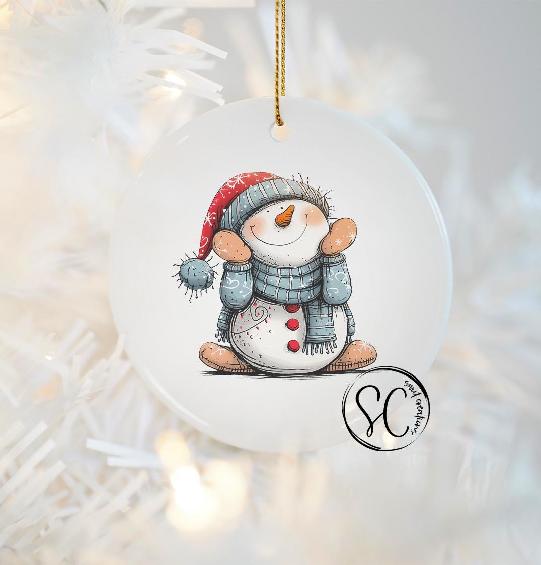 Snowman UV DTF Transfer for Ornament O-1286UV