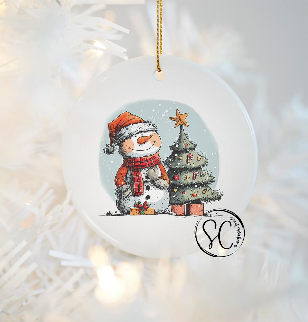 Snowman UV DTF Transfer for Ornament O-1287UV