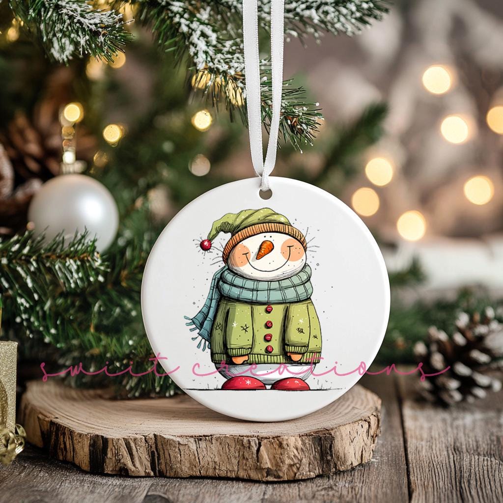 Snowman UV DTF Transfer for Ornament O-1290UV
