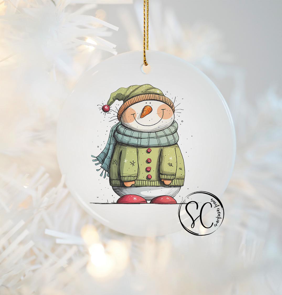 Snowman UV DTF Transfer for Ornament O-1290UV