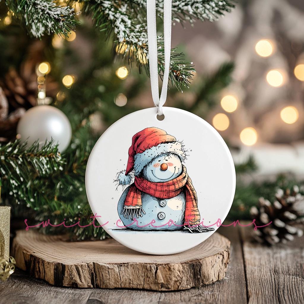 Snowman Christmas UV DTF Transfer for Ornament O-1295UV