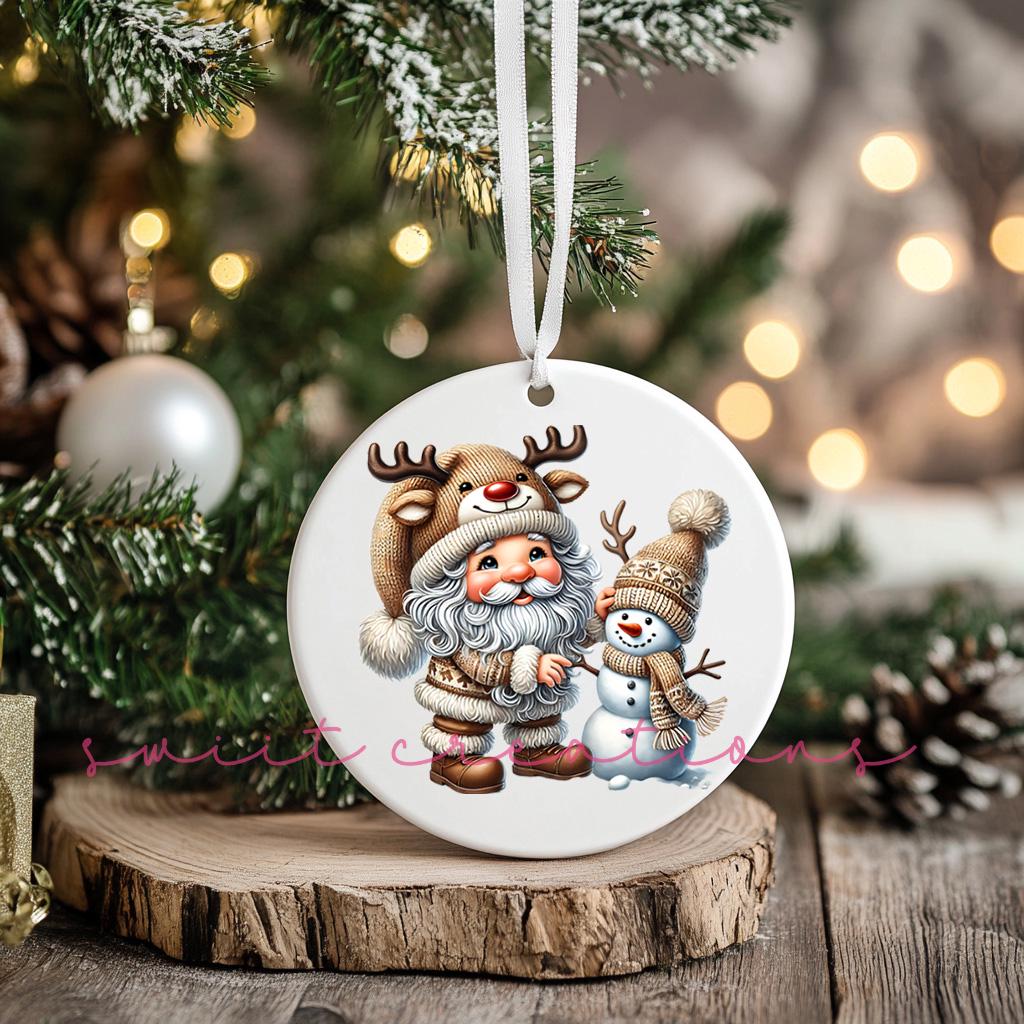 Santa Christmas UV DTF Ornament Transfer O-1101UV