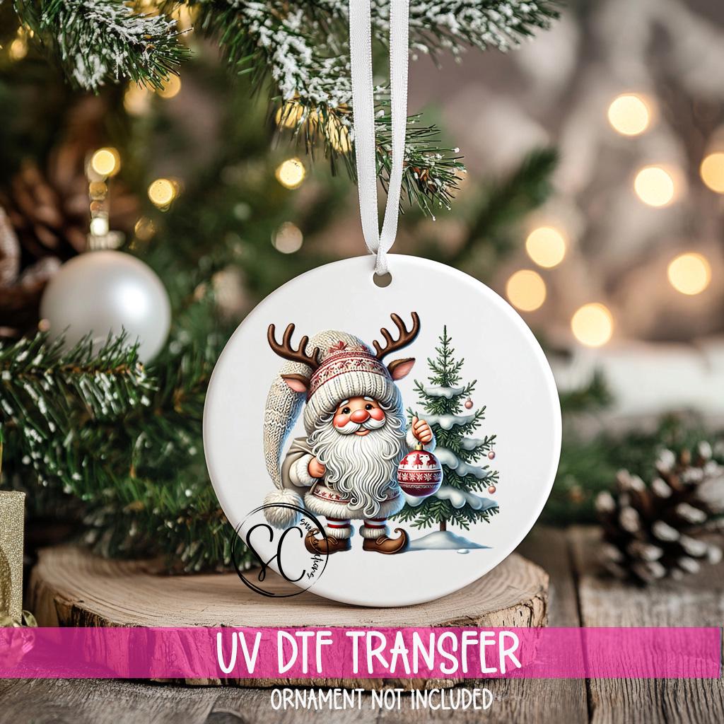 Santa Christmas UV DTF Ornament Transfer O-1102UV