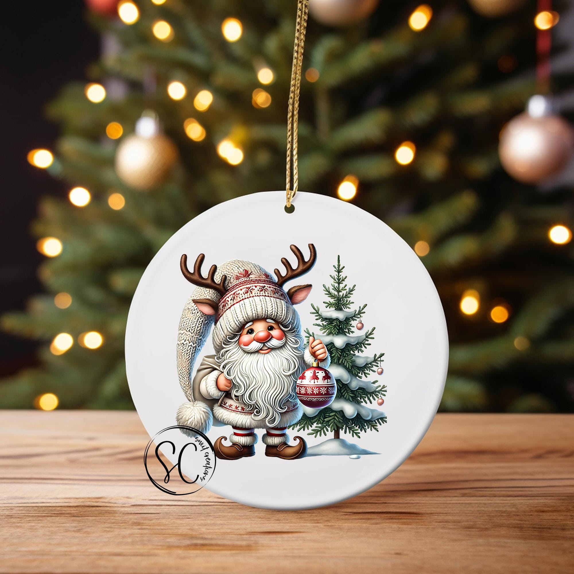 Santa Christmas UV DTF Ornament Transfer O-1102UV