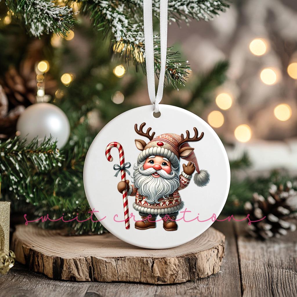 Santa Christmas UV DTF Ornament Transfer O-1103UV