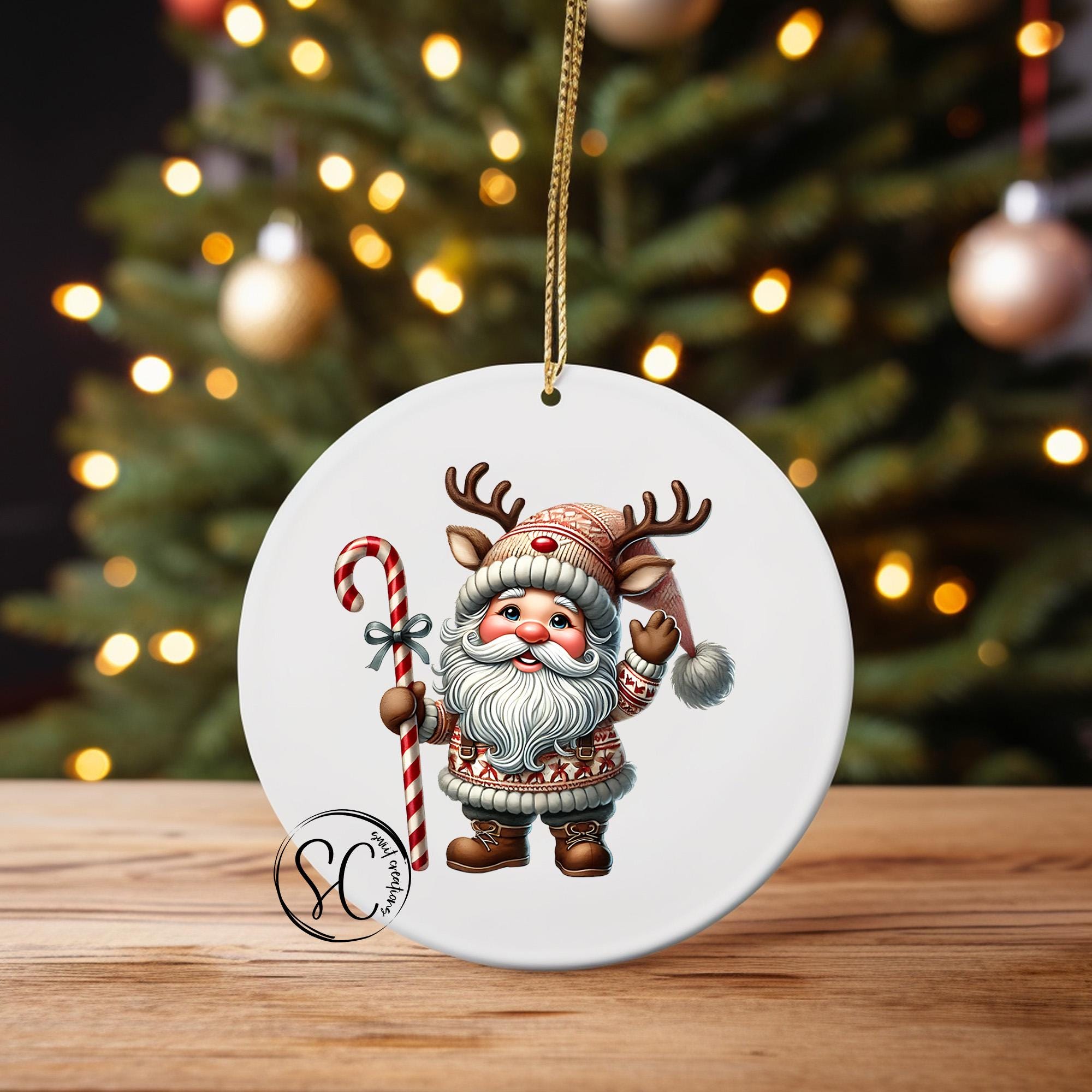 Santa Christmas UV DTF Ornament Transfer O-1103UV