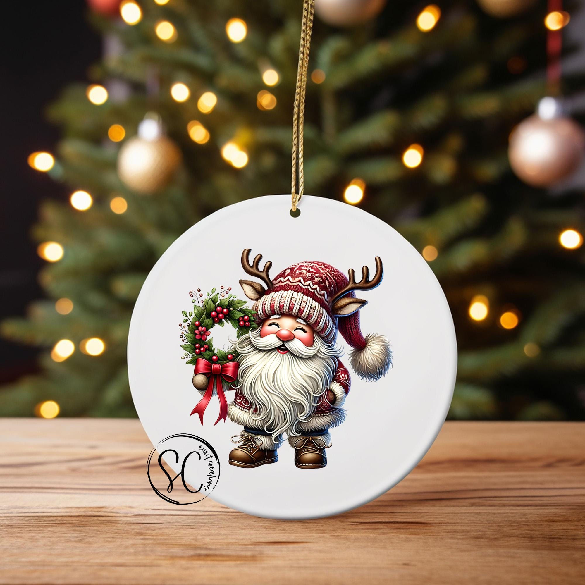 Santa Christmas UV DTF Ornament Transfer O-1105UV