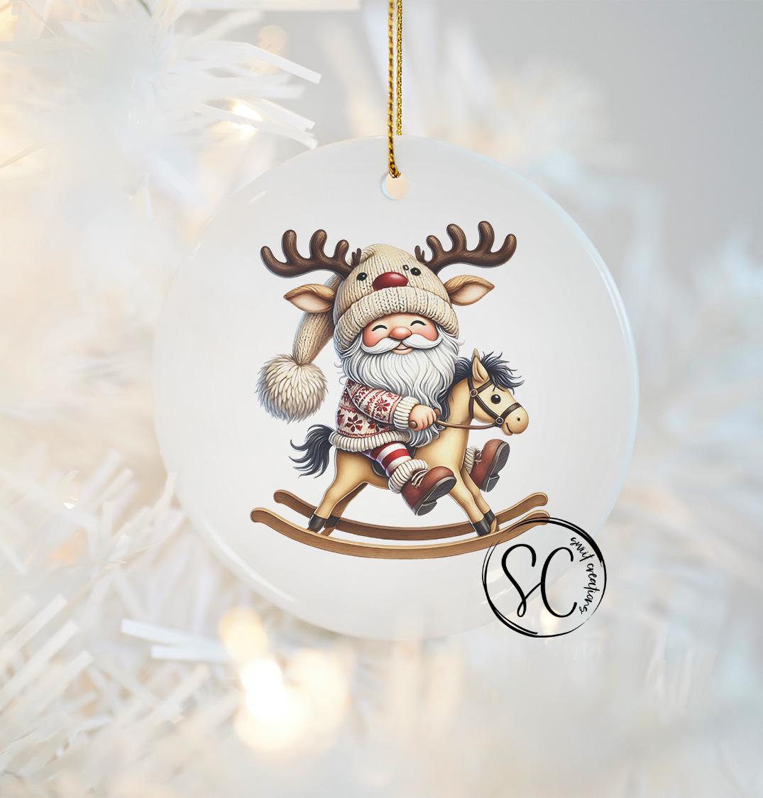 Santa Christmas UV DTF Ornament Transfer O-1106UV