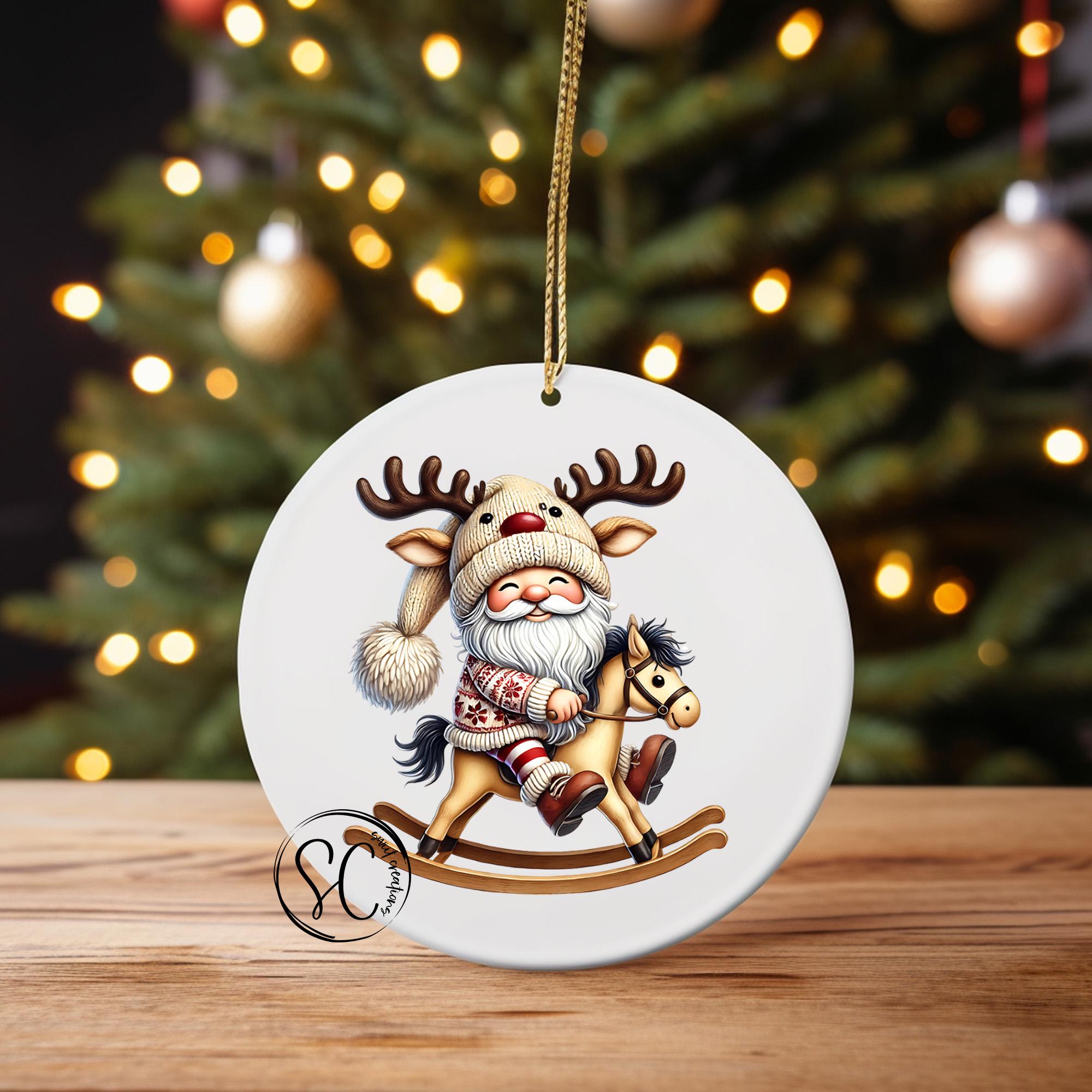 Santa Christmas UV DTF Ornament Transfer O-1106UV
