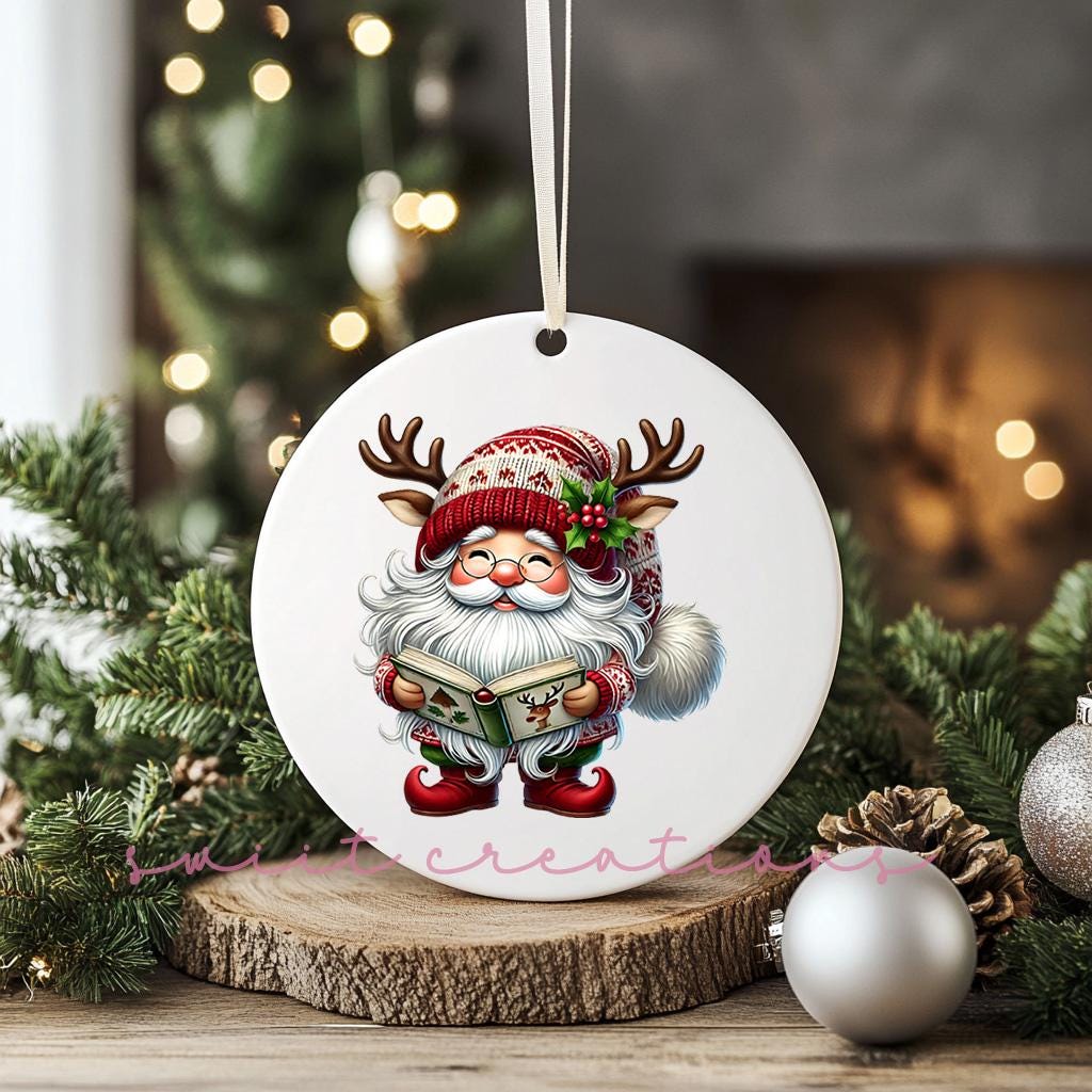 Santa Christmas UV DTF Ornament Transfer O-1110UV
