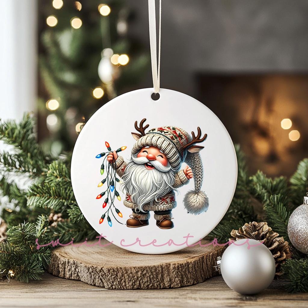 Santa Christmas UV DTF Ornament Transfer O-1111UV