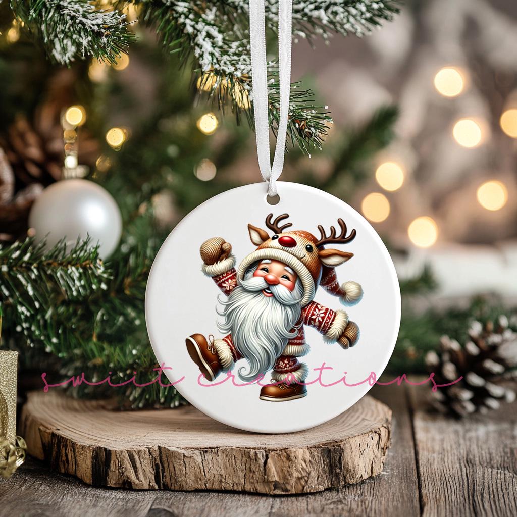 Santa Christmas UV DTF Ornament Transfer O-1114UV