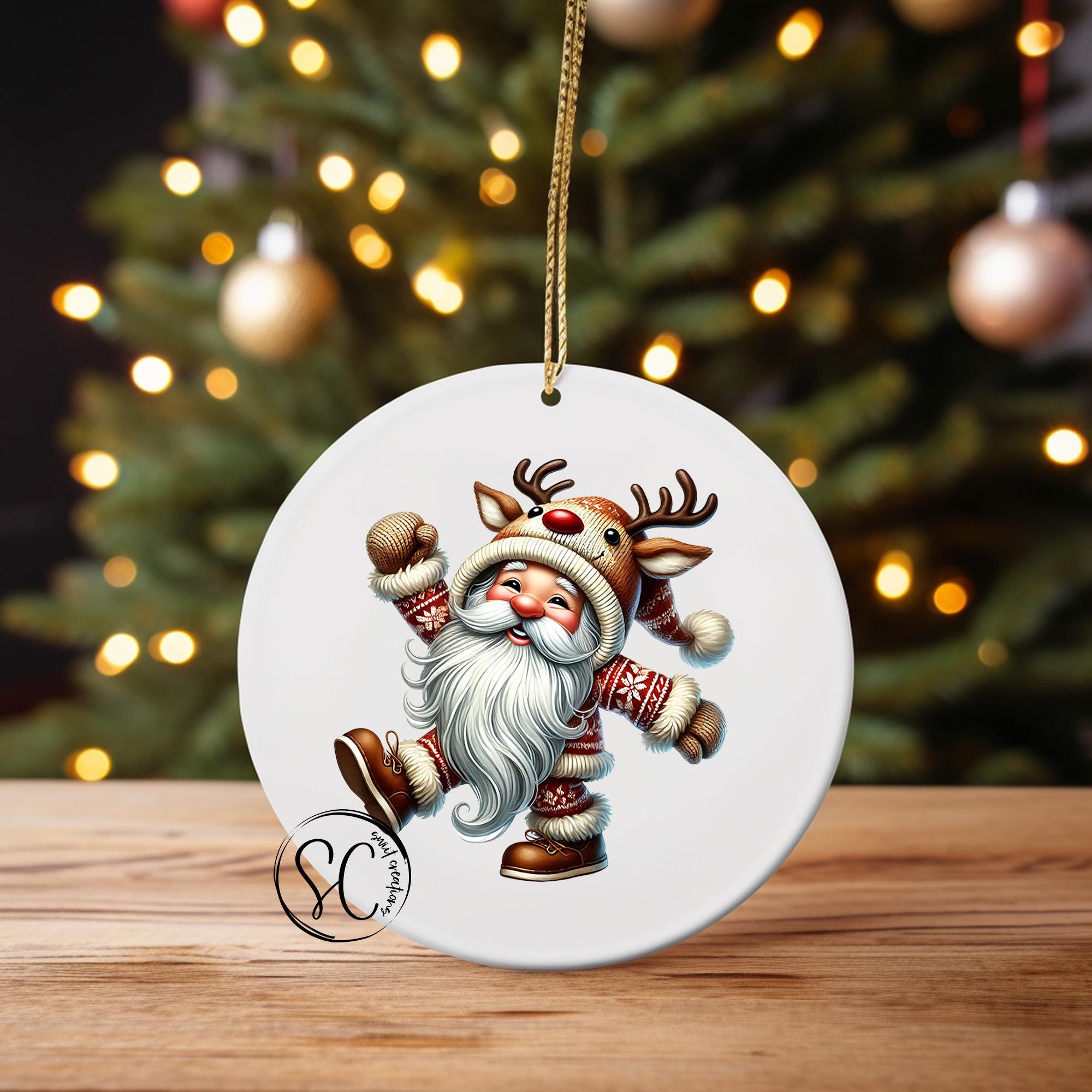 Santa Christmas UV DTF Ornament Transfer O-1114UV