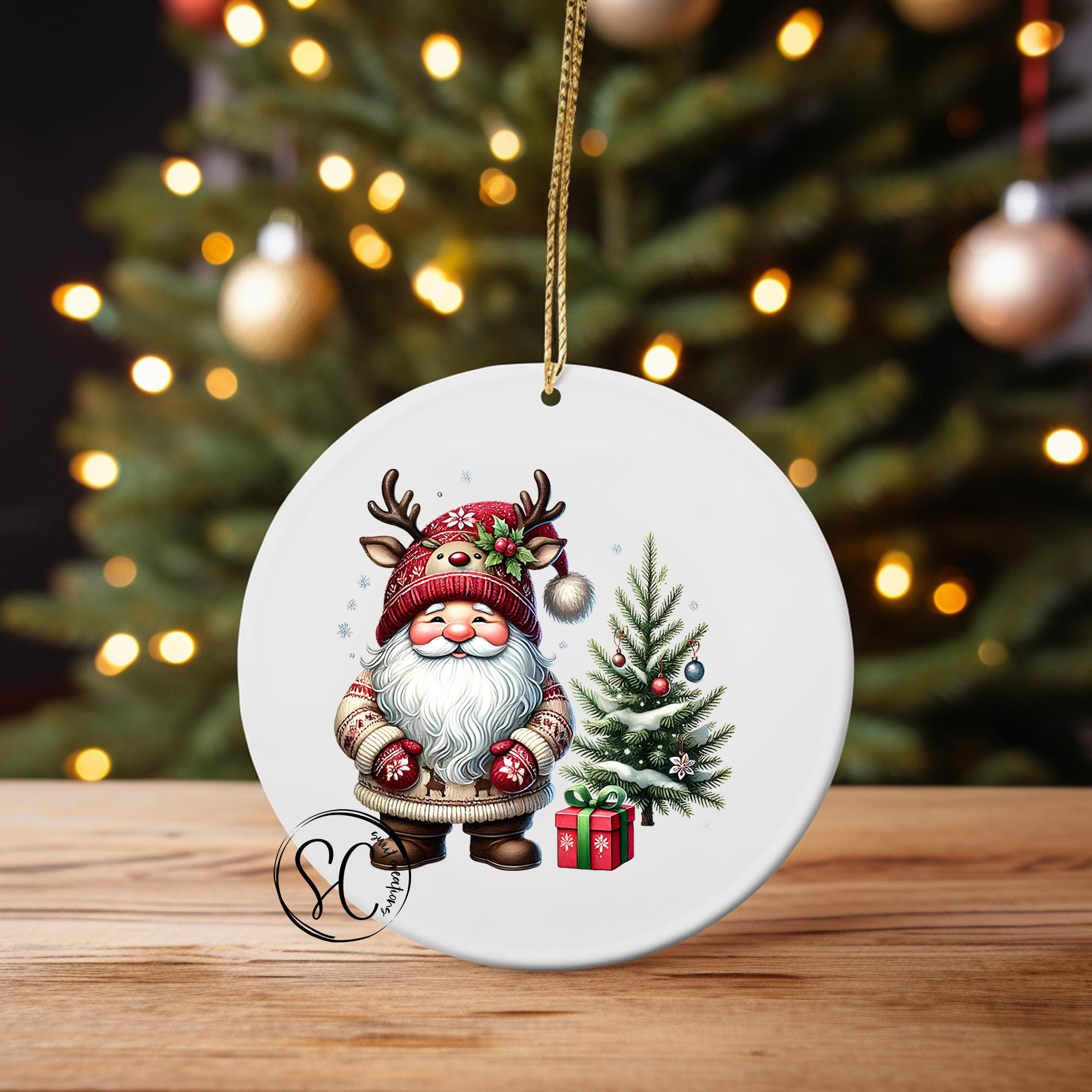Santa Christmas UV DTF Ornament Transfer O-1115UV